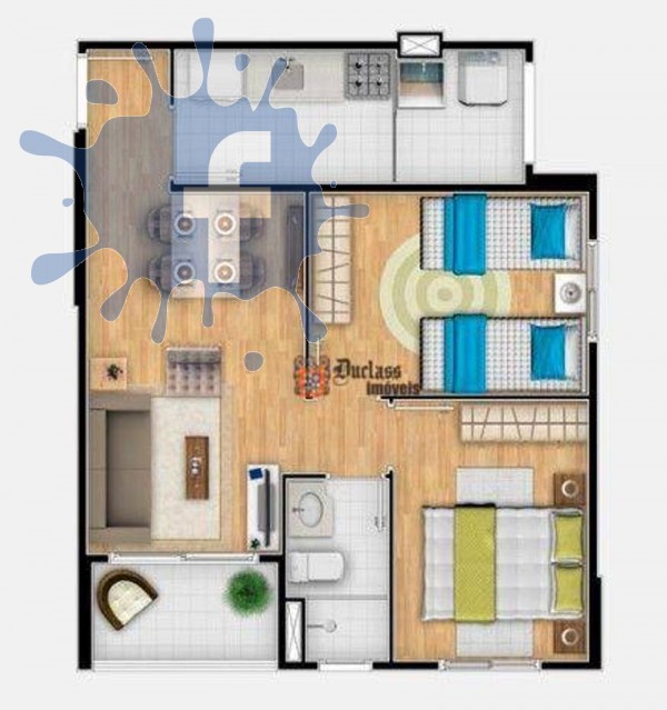 Belo Apartamento com 2 dormitórios à venda, 50 m² por R$ 360.000 - Vila Augusta - Guarulhos/SP Foto 11